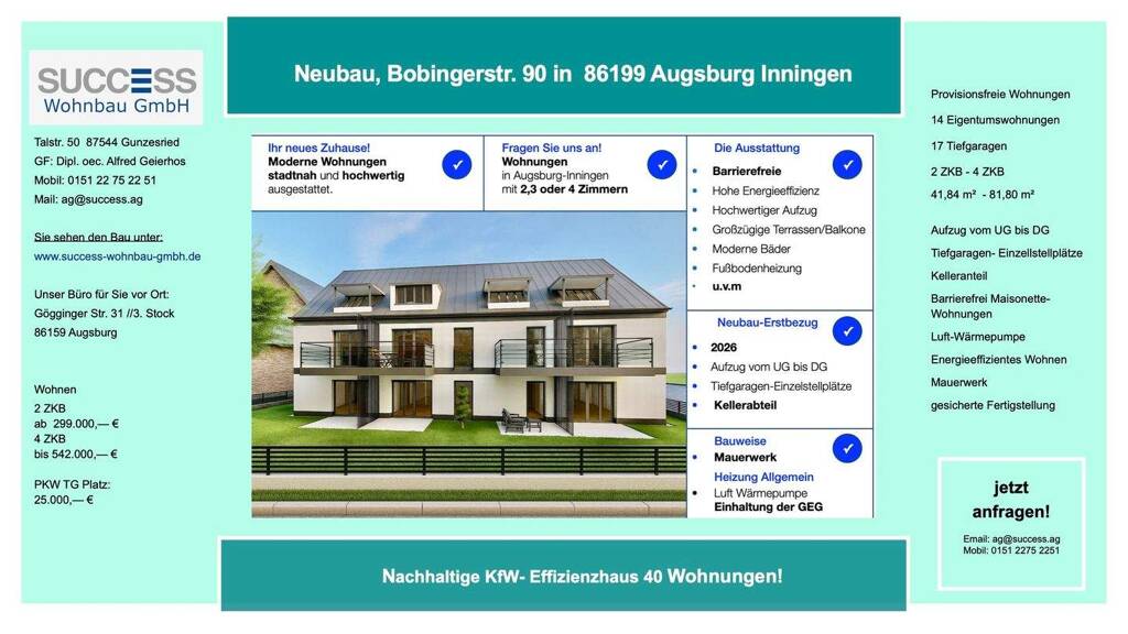 Fertig- und Musterhäuser zum Kauf Bobinger Str. 90 Augsburg 86199