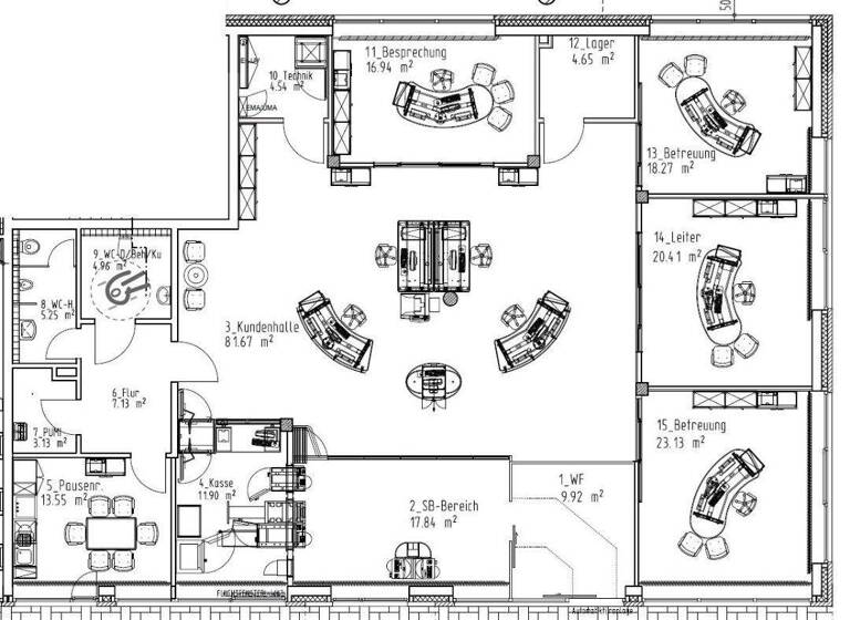 Bürofläche zur Miete 2.700 € 243,8 m² Bürofläche Bremer Straße 55 Osternburg Oldenburg 26135