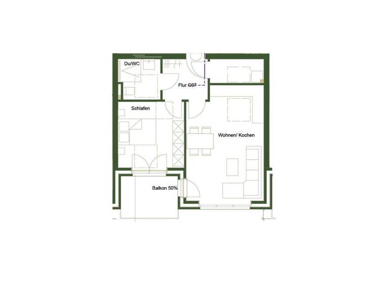 Wohnung zum Kauf - Erstbezug provisionsfrei 203.555 € 2 Zimmer 51,7 m² 1. Geschoss frei ab 01.06.2027 Borghorst Steinfurt 48565