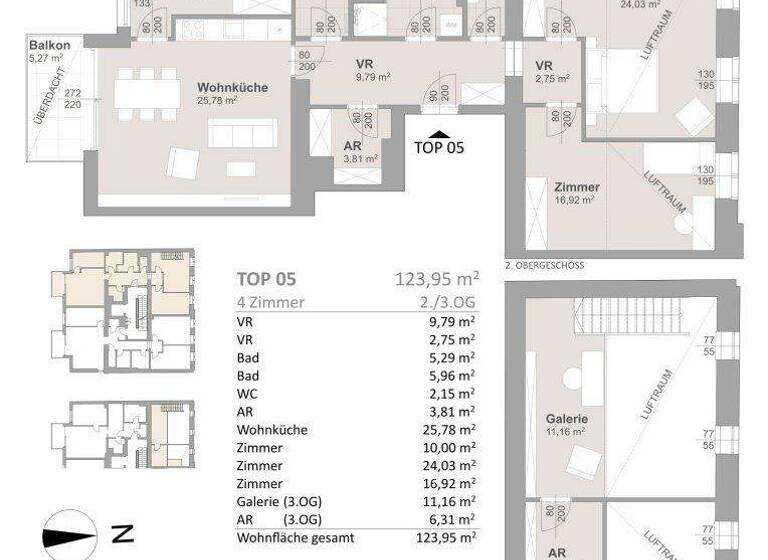 Maisonette zum Kauf - Erstbezug 780.418 € 4 Zimmer 124 m² 2. Geschoss Wien 1140
