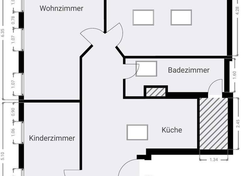 Wohnung zur Miete 1.070 € 3 Zimmer 85 m² 2. Geschoss frei ab 01.03.2026 Schneiderstraße 21 Eberswalde 16225