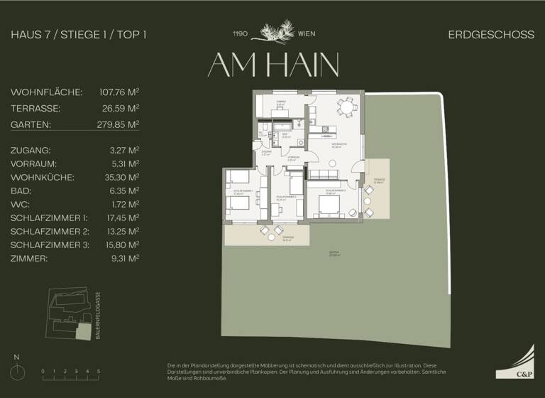 Wohnung zum Kauf - Erstbezug 950.000 € 5 Zimmer 107,8 m² Wien 1190