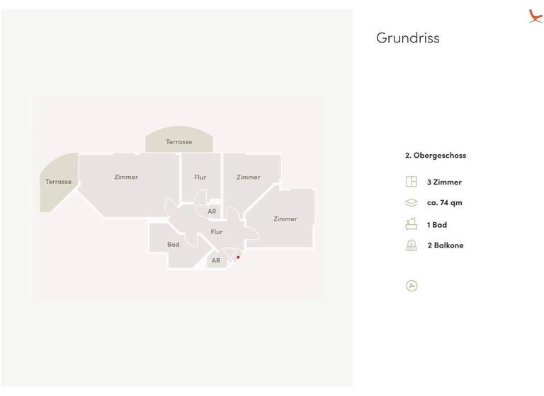 Wohnung zum Kauf 460.000 € 3 Zimmer 74,4 m² 2. Geschoss Köpenick Berlin 12557