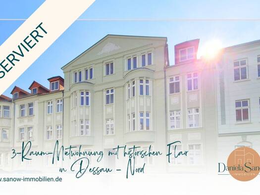 Wohnung zur Miete 790 € 3 Zimmer 85 m² 1. Geschoss Sebastian-Bach-Straße 5 Innenstadt Dessau-Roßlau 06844