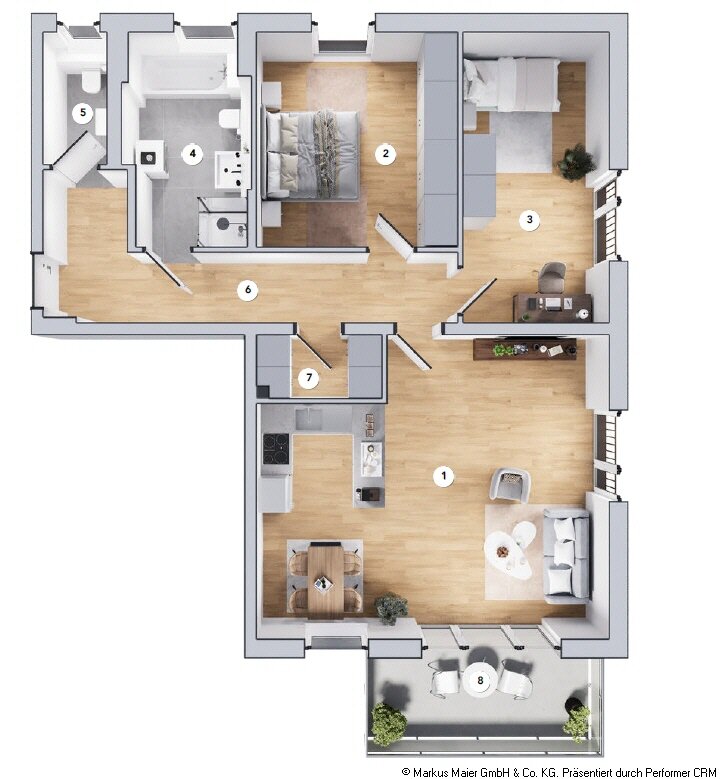 Wohnung zum Kauf 575.000 € 3 Zimmer 89,8 m²<br/>Wohnfläche 15.12.2025<br/>Verfügbarkeit Isen Isen 84424