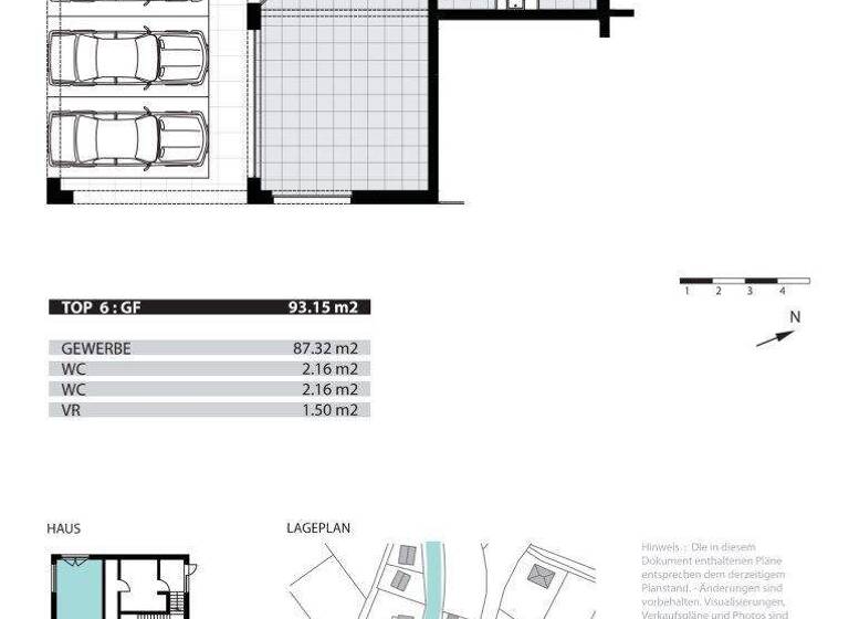 Büro zur Miete 1.350 € 1 Zimmer 93,1 m² Bürofläche Lochau 6911