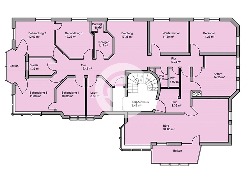 Praxisfläche zur Miete 2.500 € 9 Zimmer 188 m²<br/>Bürofläche Niedereschach Niedereschach 78078