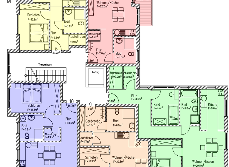 Wohnung zum Kauf - Erstbezug provisionsfrei 407.300 € 2 Zimmer 62 m² 1. Geschoss Eichenstraße 36 / Ellmosener Wies 14 Bad Aibling 83043