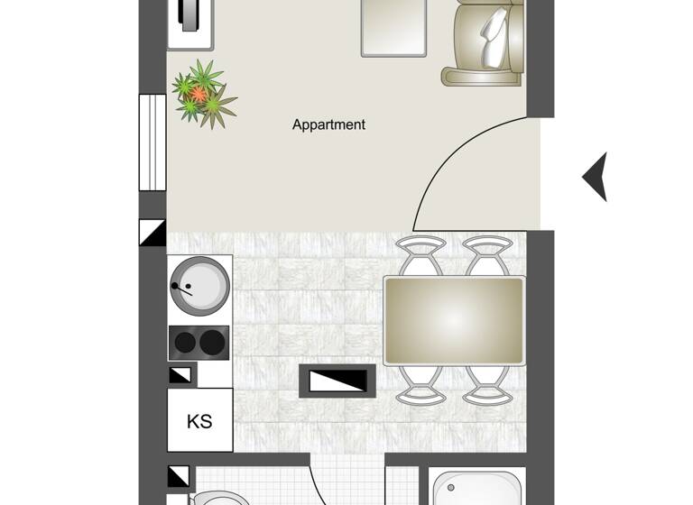 Wohnung zum Kauf 125.000 € 1 Zimmer 23,4 m²<br/>Wohnfläche Gundelfingen Gundelfingen an der Donau 89423
