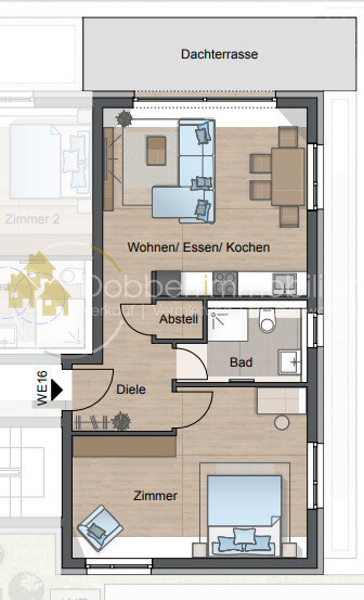 Wohnung zum Kauf provisionsfrei 298.200 € 2 Zimmer 62,6 m²<br/>Wohnfläche Bahnhofstraße 100-106 Gaildorf Gaildorf 74405