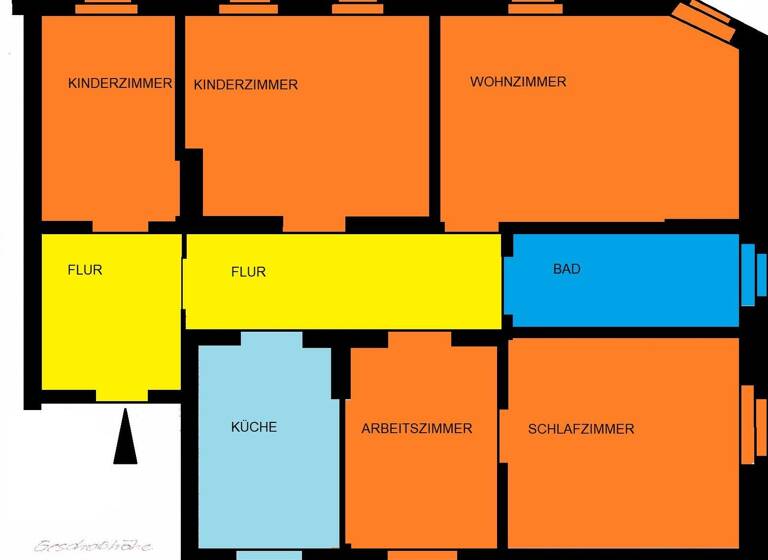 Wohnung zur Miete 590 € 4 Zimmer 100 m² 2. Geschoss frei ab sofort Dr.-Wilhelm-Külz-Straße 24 Sangerhausen 06526