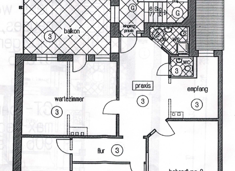 Praxis zur Miete provisionsfrei 900 € 4 Zimmer 128 m² Bürofläche Leipziger Straße 37 Innenstadt Gera 07545