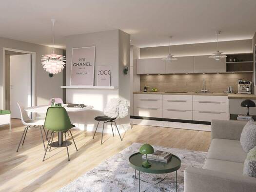 Wohnung zum Kauf - Neubau provisionsfrei als Kapitalanlage geeignet 359.900 € 2 Zimmer 53,1 m² Hans-Friedrich-Dibbern-Straße 1 Harksheide Norderstedt 22844