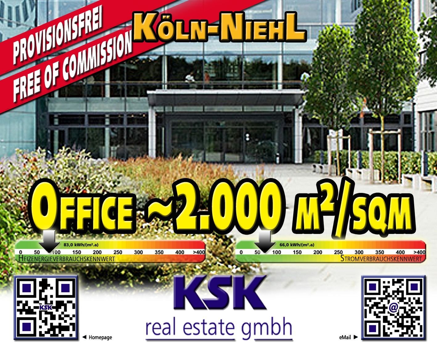 Bürogebäude zur Miete provisionsfrei 2.000 m²<br/>Bürofläche von 435 m² bis 14.387 m²<br/>Teilbarkeit Niehl Köln 50735