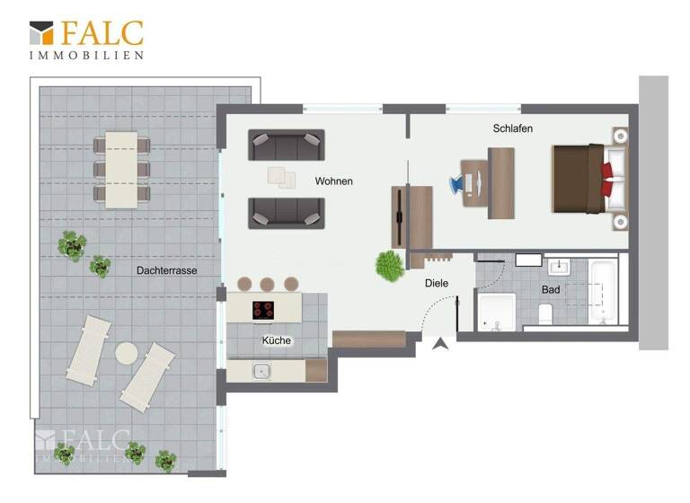 Penthouse zum Kauf provisionsfrei 369.000 € 2 Zimmer 78 m² 2. Geschoss Dußlingen 72144