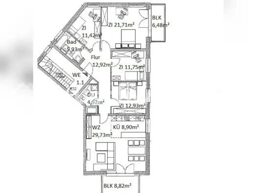Wohnung zur Miete Tauschwohnung 1.300 € 5 Zimmer 128 m² 1. Geschoss Eiche Potsdam 14469