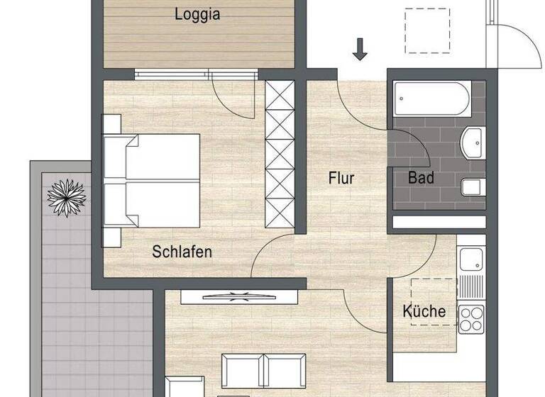 Wohnung zum Kauf 249.000 € 2,5 Zimmer 73,5 m² EG Asperg 71679
