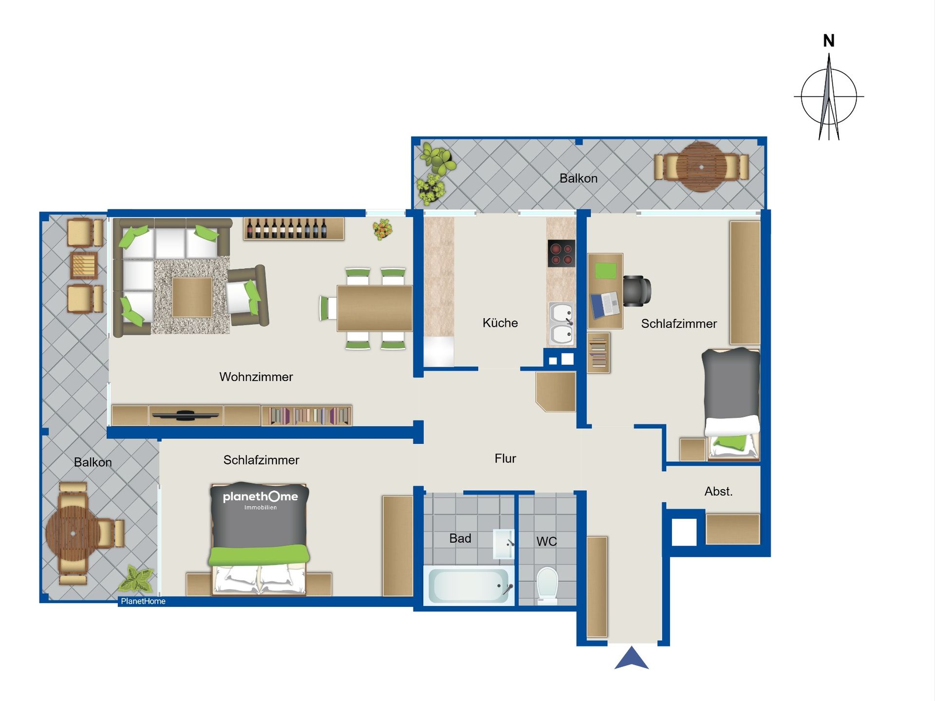 Wohnung zum Kauf 630.000 € 3 Zimmer 84,3 m²<br/>Wohnfläche 4.<br/>Geschoss Am Luitpoldpark München 80804