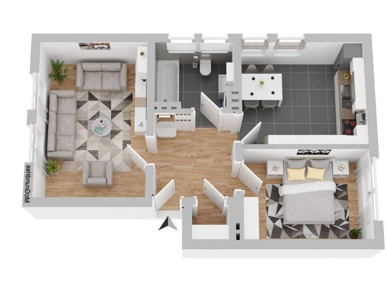 Wohnung zum Kauf als Kapitalanlage geeignet 145.000 € 2 Zimmer 55,6 m² Barbaraviertel Neuss 41460