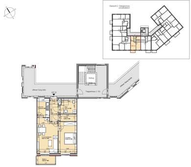 Wohnung zur Miete - Neubau nur mit Wohnberechtigungsschein 356 € 2 Zimmer 59,4 m² 2. Geschoss frei ab sofort Familie-Cohn-Str. 2 Vier Boizenburg/Elbe 19258