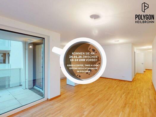 Wohnung zur Miete - Erstbezug 1.030 € 2 Zimmer 62,2 m² EG Happelstraße 47 Heilbronn 74074