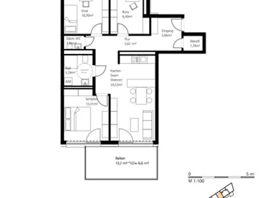 Wohnung zur Miete 1.118 € 4 Zimmer 86 m² 3. Geschoss Burghausen Burghause 84489