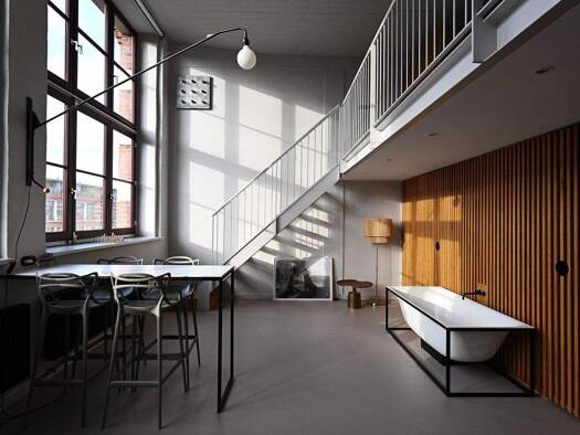 Loft zur Miete 1.100 € 1 Zimmer 65 m² frei ab 01.09.2026 Schleußig Südwest 04229