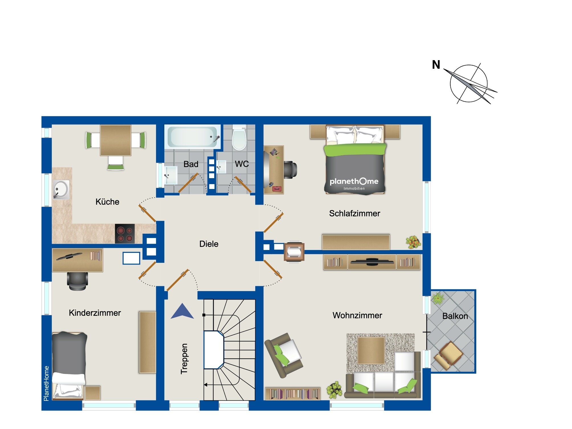 Wohnung zum Kauf 320.000 € 3 Zimmer 75,7 m²<br/>Wohnfläche 1.<br/>Geschoss St. Jobst Nürnberg 90491