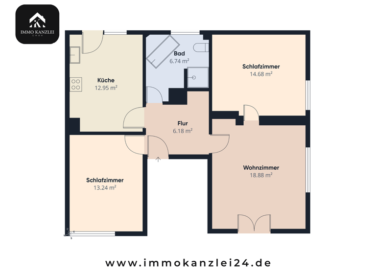 Wohnung zum Kauf 319.000 € 3 Zimmer 75,4 m² EG Südstadt Offenburg 77652