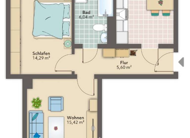 Wohnung zur Miete 400 € 2 Zimmer 58,6 m² 3. Geschoss frei ab 01.07.2026 Elsässer Straße 13 Geestemünde Bremerhaven 27570