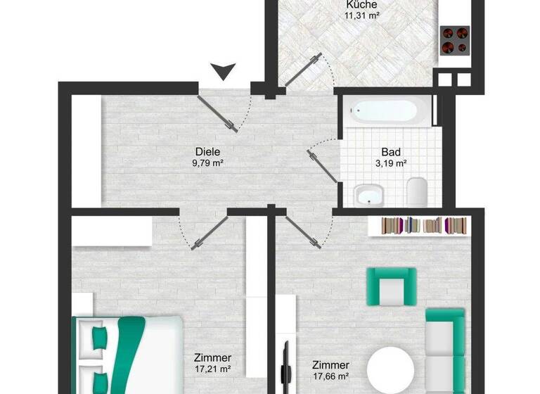 Wohnung zum Kauf provisionsfrei 185.000 € 2 Zimmer 59 m² Mitte Ludwigshafen am Rhein 67059