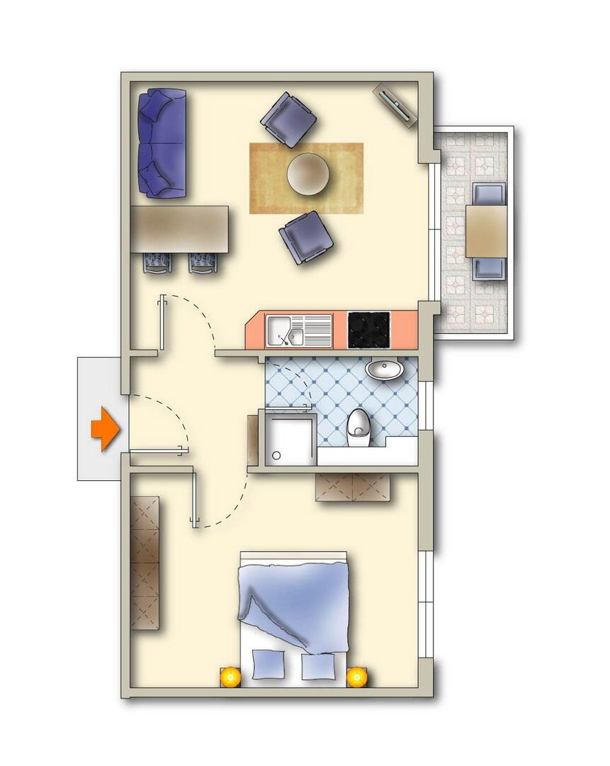 Terrassenwohnung zum Kauf provisionsfrei 260.000 € 2 Zimmer 45 m²<br/>Wohnfläche 1.<br/>Geschoss Strandstraße 51 Zingst Zingst 18374