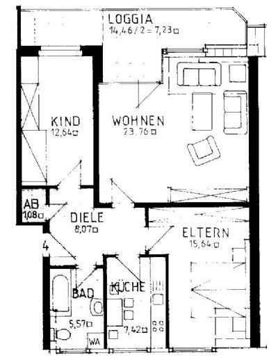 Wohnung zur Miete 485 € 3 Zimmer 84 m²<br/>Wohnfläche EG<br/>Geschoss ab sofort<br/>Verfügbarkeit Wehlauer Str. 1 Sulingen Sulingen 27232