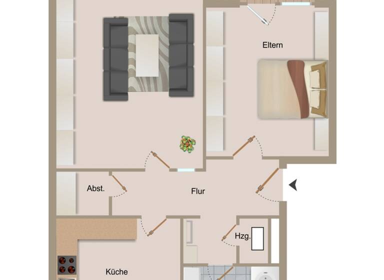 Wohnung zum Kauf 129.000 € 2 Zimmer 66,4 m² EG Innenstadt Wilhelmshaven 26382