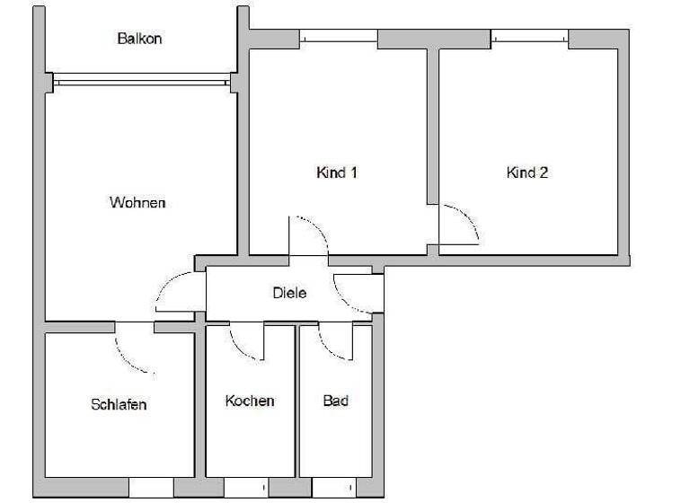 Wohnung zur Miete 535 € 4 Zimmer 84 m² 2. Geschoss frei ab sofort Hof Naundorf 04769