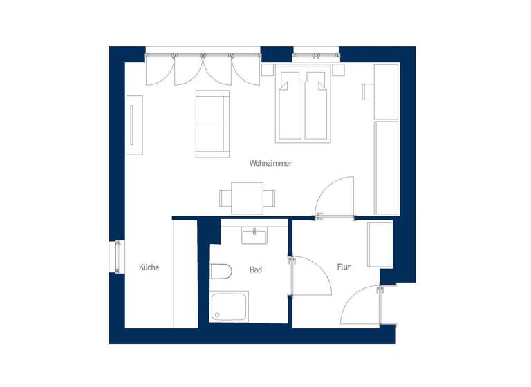Studio zur Miete 895 € 1 Zimmer 45 m² 1. Geschoss Normannenstraße 7D Altglienicke Berlin 12524