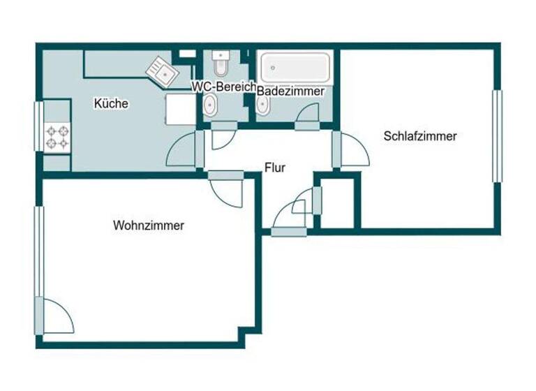 Wohnung zum Kauf 99.000 € 2 Zimmer 53 m² EG Aldenhoven 52457