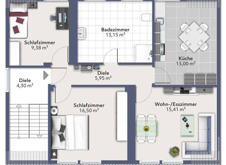 Wohnung zur Miete 595 € 3 Zimmer 78 m² Roden Saarlouis 66740