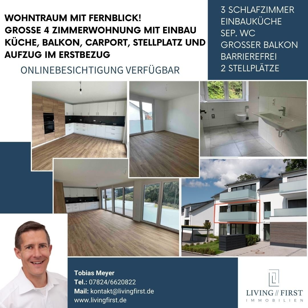 Wohnung zur Miete 1.300 € 4 Zimmer 101,2 m²<br/>Wohnfläche 1.<br/>Geschoss Ödsbach Oberkirch-Ödsbach 77704