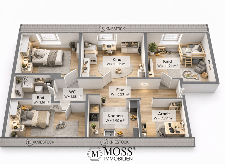 Wohnung zum Kauf 330.000 € 4 Zimmer 65 m² 3. Geschoss Wiehre Freiburg im Breisgau 79100