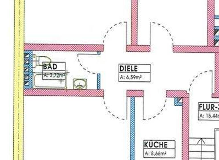 Wohnung zur Miete 710 € 3 Zimmer 70 m² 2. Geschoss frei ab sofort Camphausenstr. 25 Holsterhausen Essen 45147