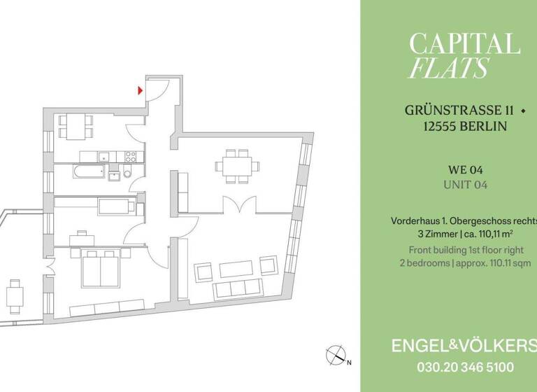 Wohnung zum Kauf provisionsfrei 499.000 € 3 Zimmer 110,1 m² 1. Geschoss frei ab sofort Grünstraße 11 Köpenick Berlin 12555