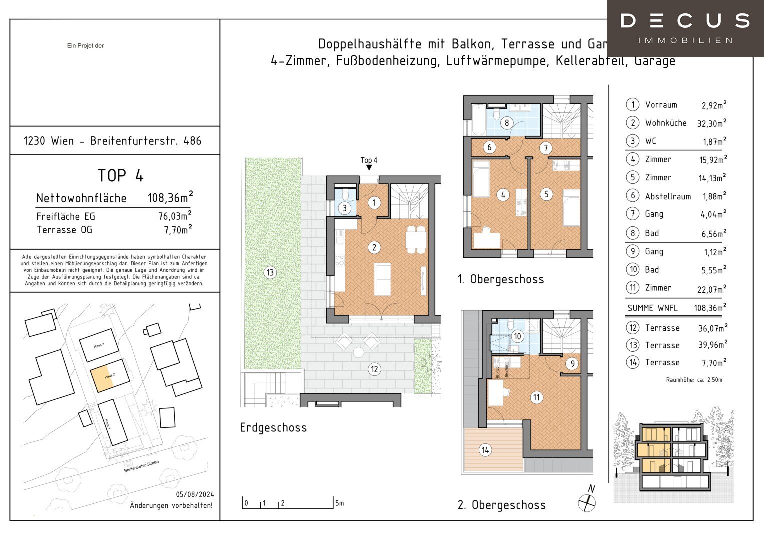 Doppelhaushälfte zum Kauf 798.000 € 4 Zimmer 108,4 m²<br/>Wohnfläche Wien 1230