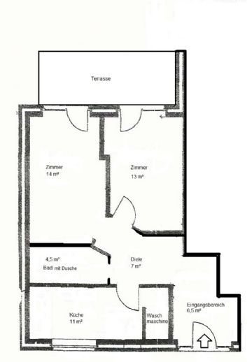 Terrassenwohnung zur Miete 515 € 2 Zimmer 57 m²<br/>Wohnfläche 1.<br/>Geschoss 01.02.2025<br/>Verfügbarkeit Hörn 2 B Leezen 23816