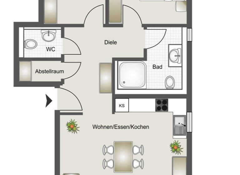 Wohnung zum Kauf provisionsfrei 425.900 € 3 Zimmer 79 m²<br/>Wohnfläche EG<br/>Geschoss Gomaringen Gomaringen 72810