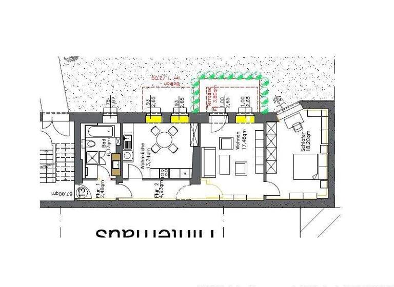 Wohnung zur Miete 603 € 2 Zimmer 67 m² frei ab sofort Uhlandstraße 16 Stadtfeld Ost Magdeburg 39108