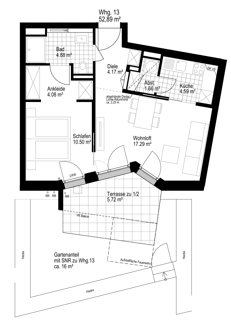 Wohnung zur Miete 980 € 2 Zimmer 52,9 m²<br/>Wohnfläche EG<br/>Geschoss 01.01.2025<br/>Verfügbarkeit Zugspitzstraße 5 Hochzoll - Nord Augsburg 86163