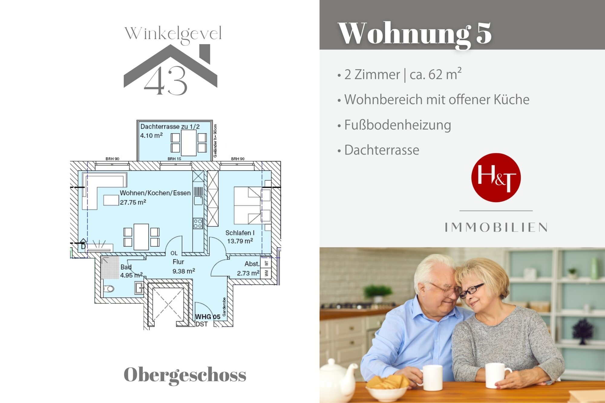 Wohnung zum Kauf provisionsfrei 239.000 € 2 Zimmer 62 m²<br/>Wohnfläche 1.<br/>Geschoss Brinkum Stuhr 28816