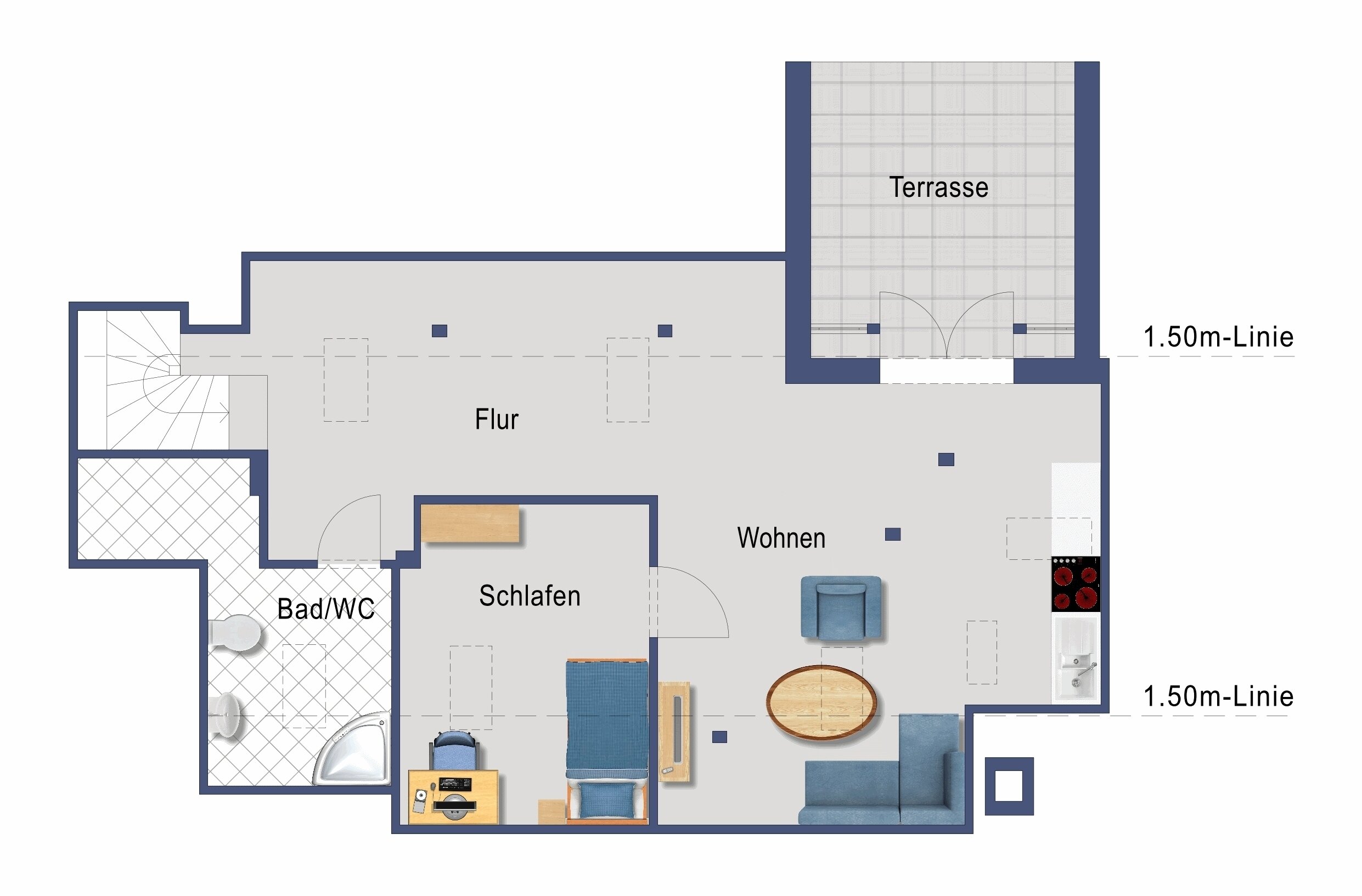 Wohnung zur Miete 696 € 1,5 Zimmer 50 m²<br/>Wohnfläche 3.<br/>Geschoss 01.05.2025<br/>Verfügbarkeit Winterstraße 11 Mickten (Sternstr.) Dresden 01139