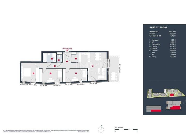 Wohnung zum Kauf - Erstbezug provisionsfrei 584.600 € 4 Zimmer 102,9 m² Leopoldsdorf 2333